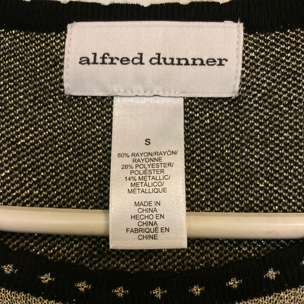 Alfred Dunner Black/Gold Pullover Sweater - Picture 2 of 8